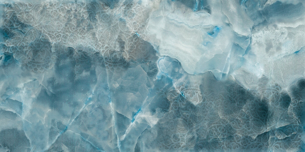 Aqua Stone Cracked Texture Wallpaper Mural