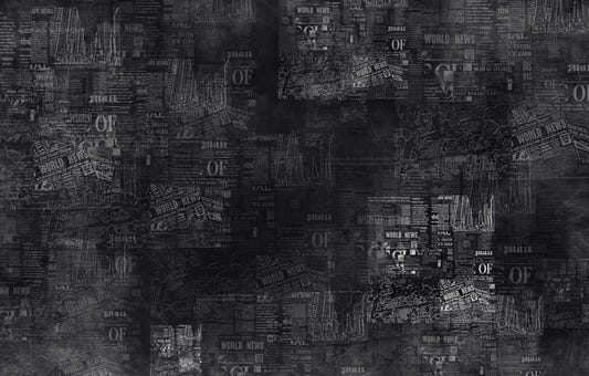 Dark Newspaper Headlines Wallpaper Mural
