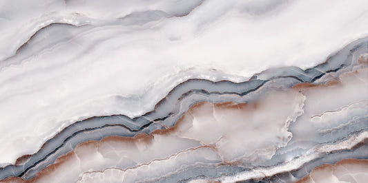 Striking White Clouded Marble Wallpaper