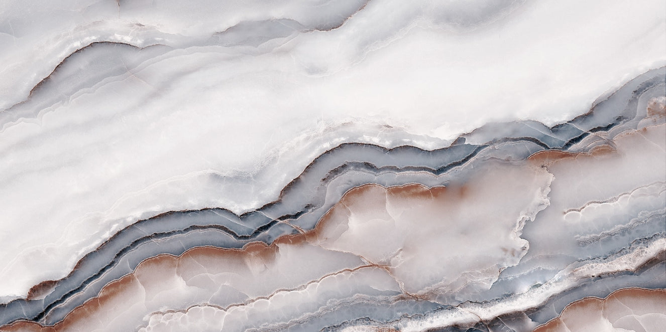 Striking White Clouded Marble Wallpaper