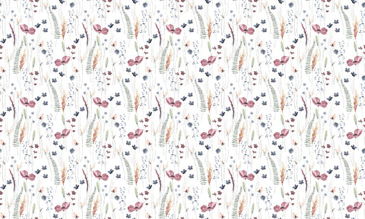Floral Watercolor Seamless Abstract Pattern Wallpaper for Walls