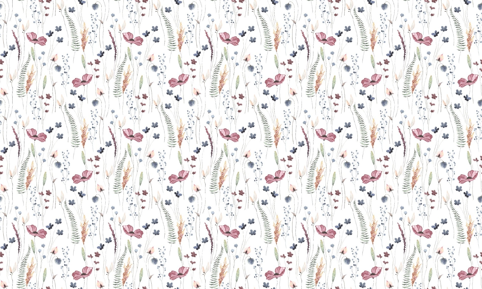 Floral Watercolor Seamless Abstract Pattern Wallpaper for Walls