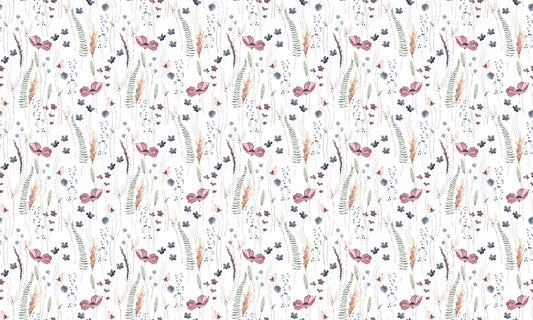 Floral Watercolor Seamless Abstract Pattern Wallpaper for Walls