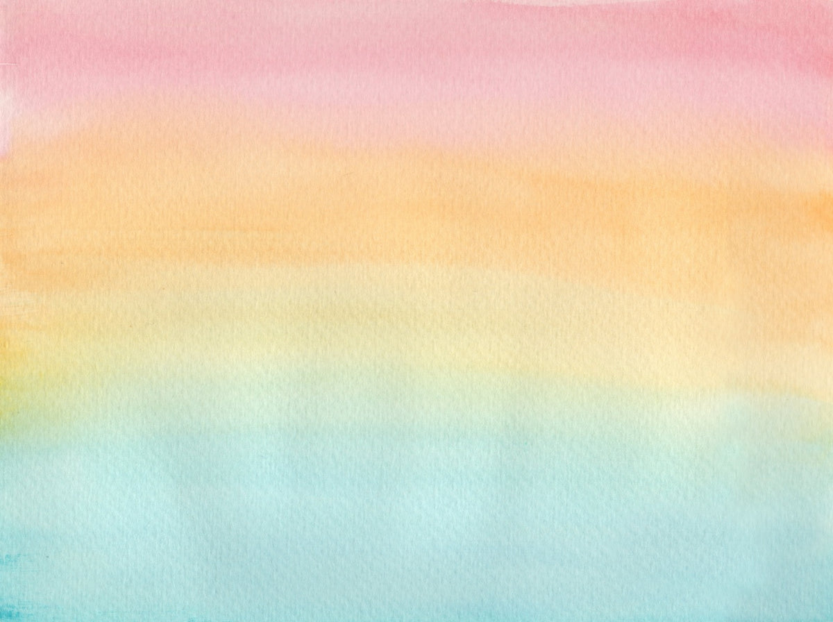 Pink & Blue Ombre Watercolor Wall Mural in your room — zoomed