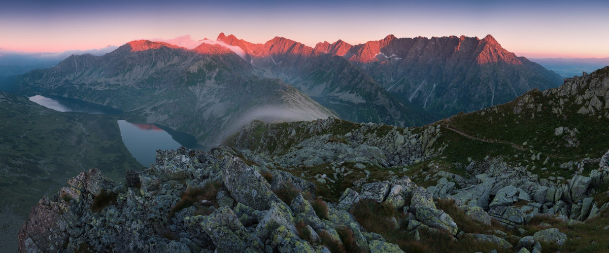 Slovakian Mountain Sunset Wallpaper Mural in your room — zoomed