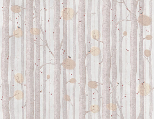 Cream Colored Tree Wallpaper Mural