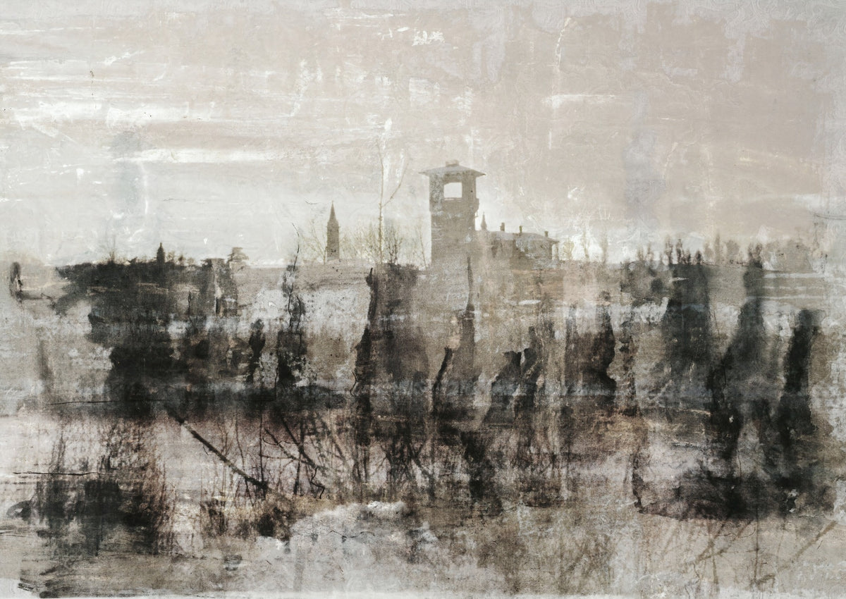 Inked Ruins Wallpaper Murals in your room — zoomed