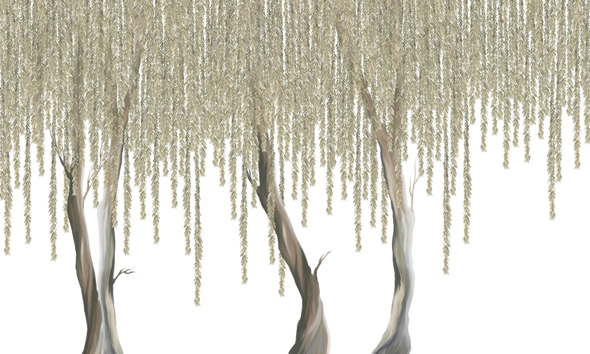 Hanging Flowers Tree Wallpaper Mural