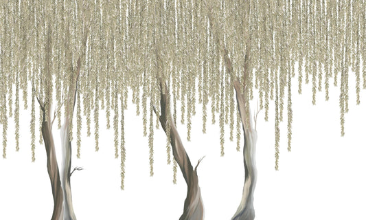 Hanging Flowers Tree Wallpaper Mural