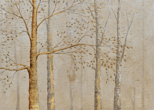 Gold Background Leaves Wallpaper