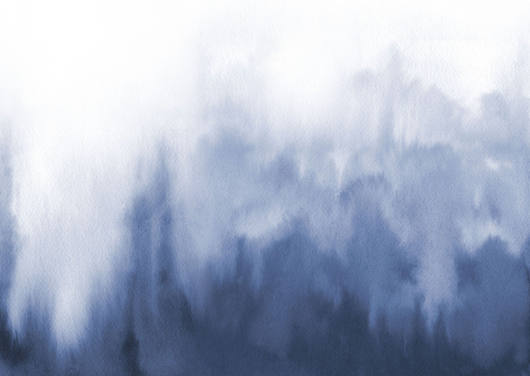 Navy Blue Watercolor Splash White Wallpaper For Walls