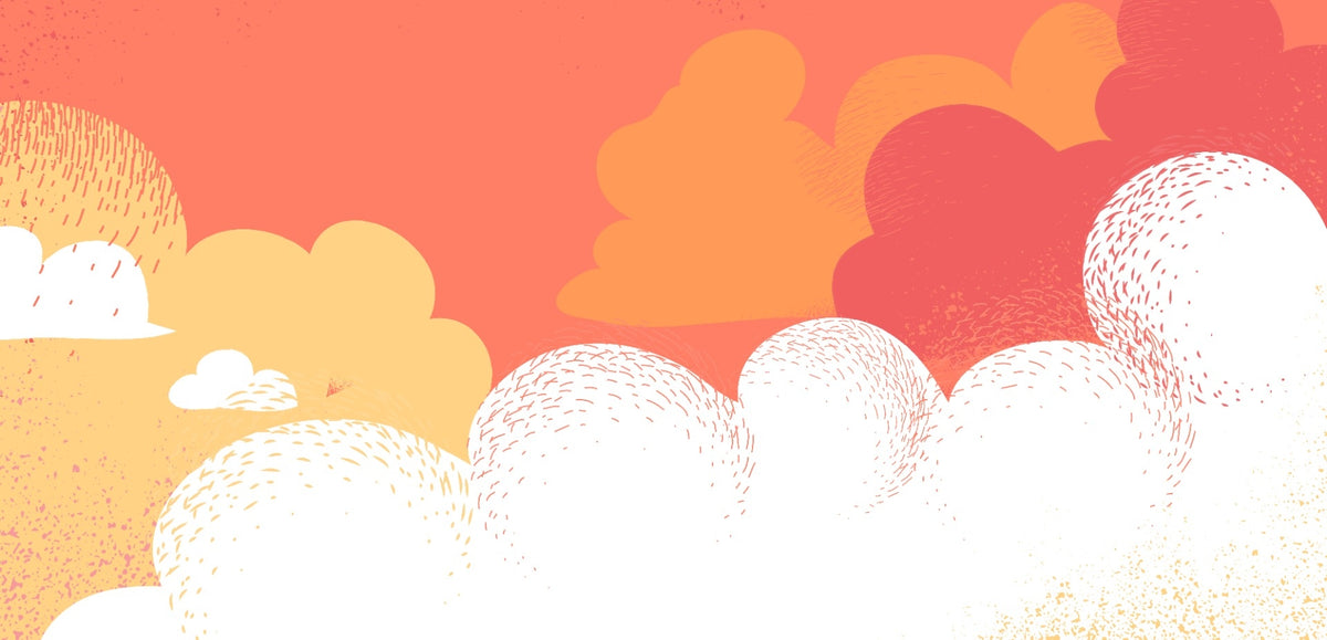 Abstract Clouds Vibrant Colors Design Wallpaper Murals in your room — zoomed