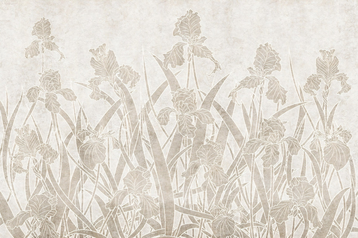 Blooming Flowers and Shrubs Wallpaper Murals in your room — zoomed