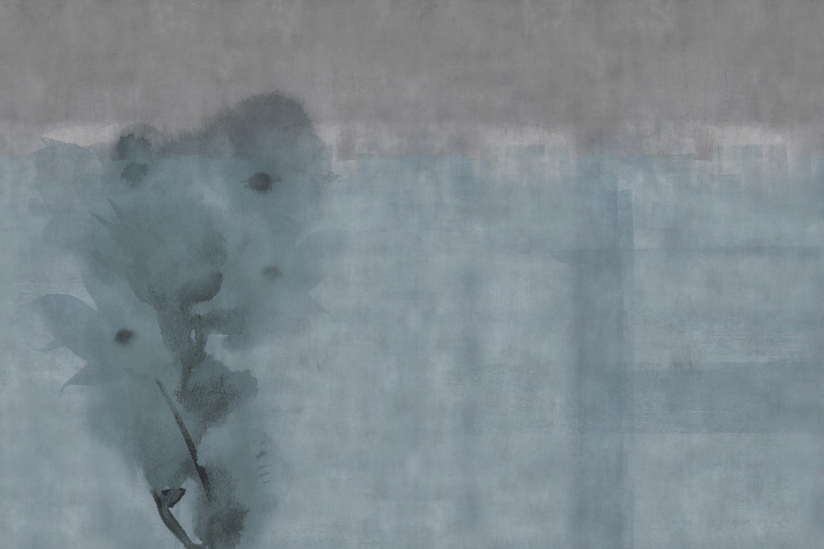 Watercolor Light Blue Shade Wallpaper Murals in your room