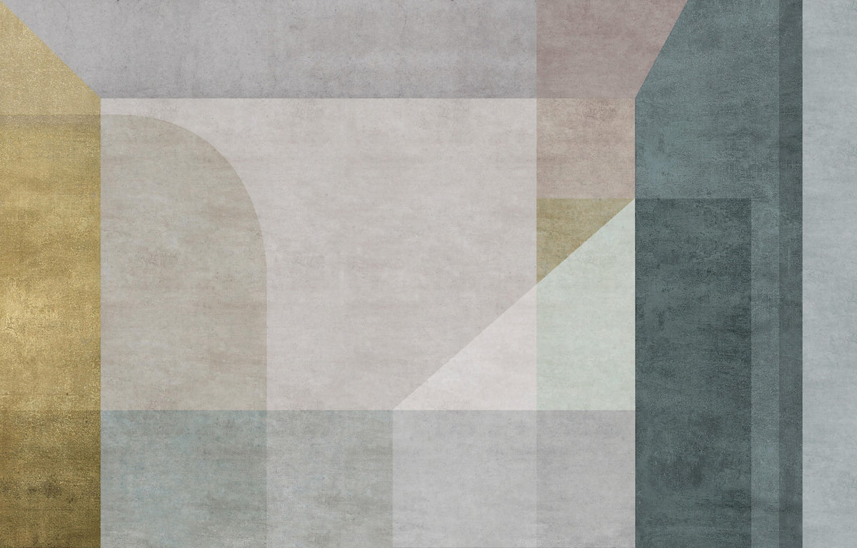 Geometric Vector Pastel Wallpaper Murals in your room — zoomed