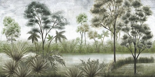 Hazy Forest Wallpaper Murals