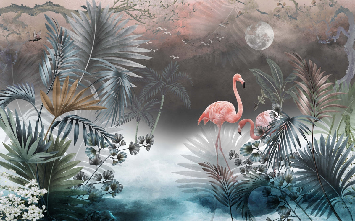 Monstera Leaves Wallpaper Murals in your room