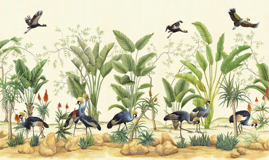Birds Nature Watercolor Wallpaper for Walls