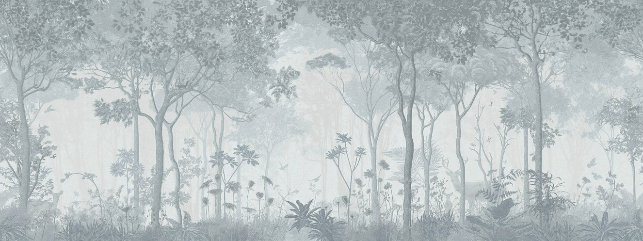 Mystical Fog Forest Wallpaper Murals