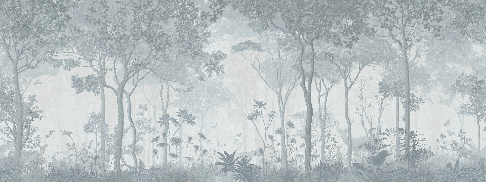 Mystical Fog Forest Wallpaper Murals
