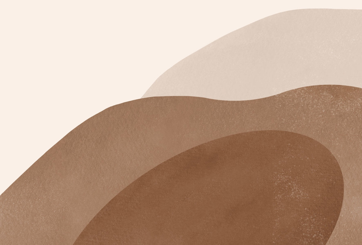 Brown Shapes Watercolor Texture Beige Wallpaper in your room