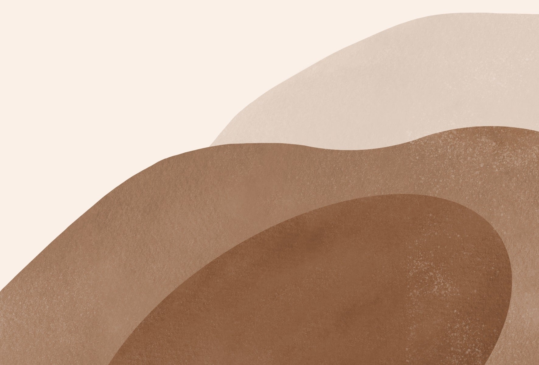 Brown Shapes Watercolor Texture Beige Wallpaper