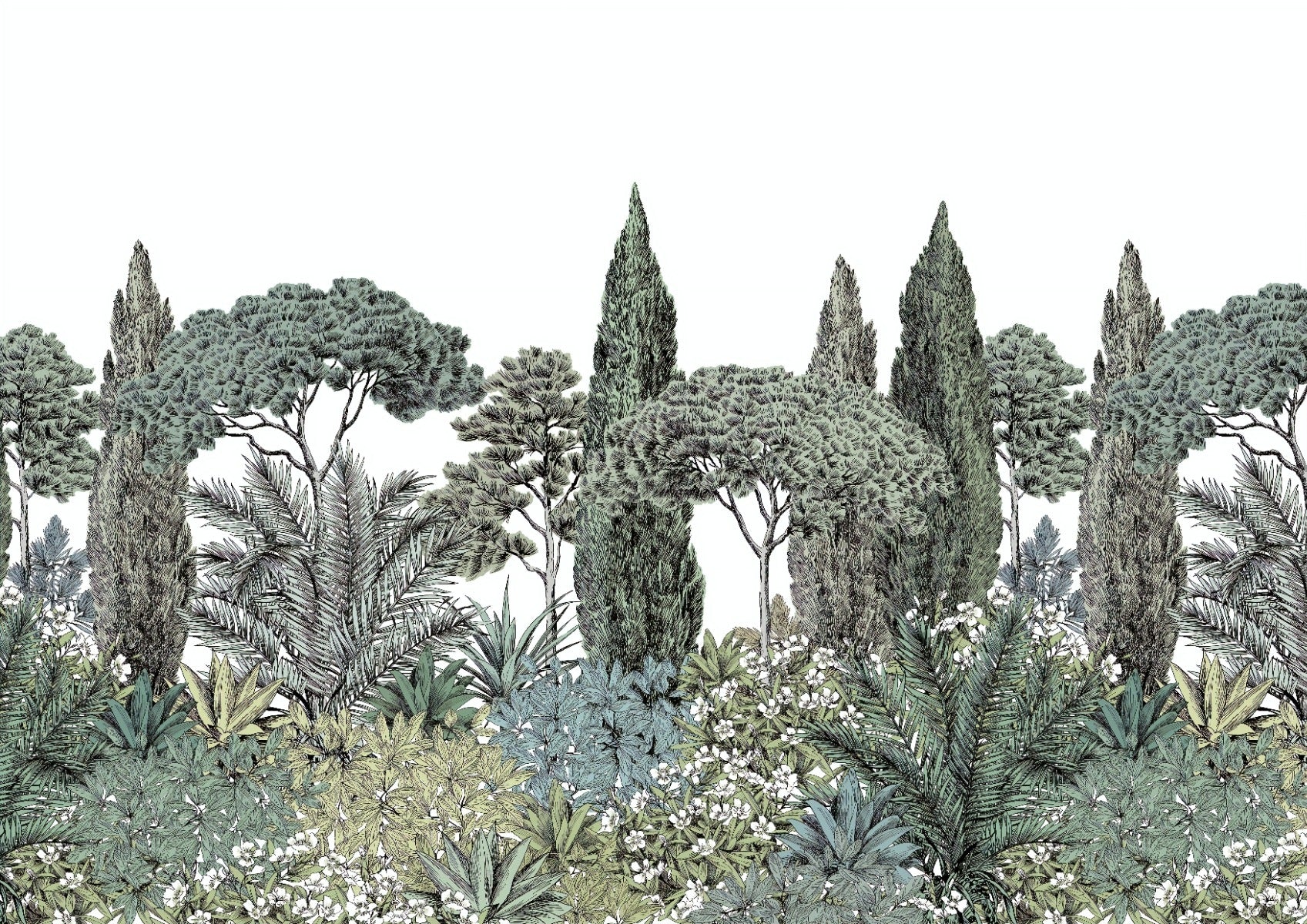 Exotic Greenery Tropical Jungle Wallpaper Murals