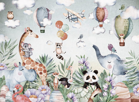 Artistic Textured Wildlife Wall Art Murals