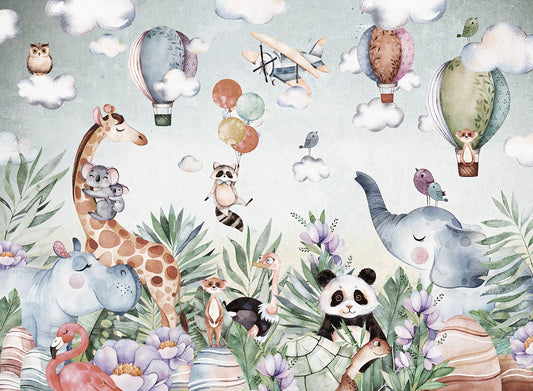 Artistic Textured Wildlife Wall Art Murals