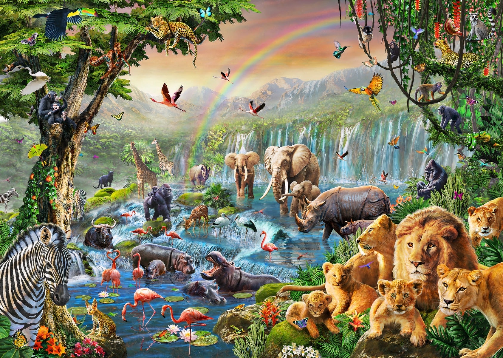 Dynamic Animal Kingdom Wall Murals