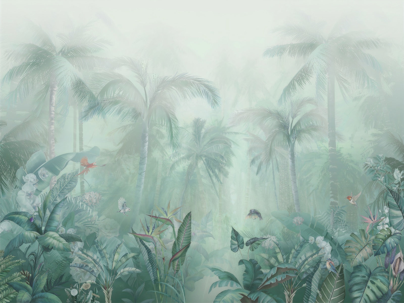 Artistic Lush Green Forest Wallpaper Murals