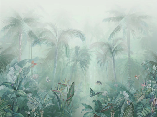 Artistic Lush Green Forest Wallpaper Murals