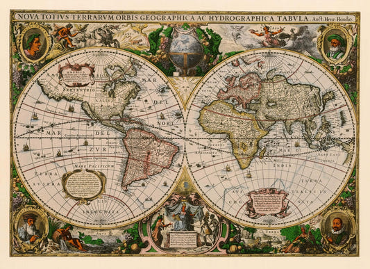 Vintage Old World Map Wallpaper