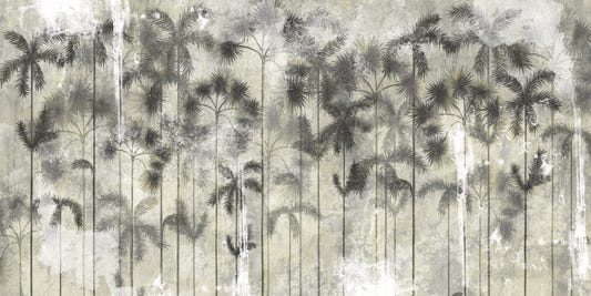 Rustic Tropical Tall Trees Interior Room Wallpaper Wall Murals