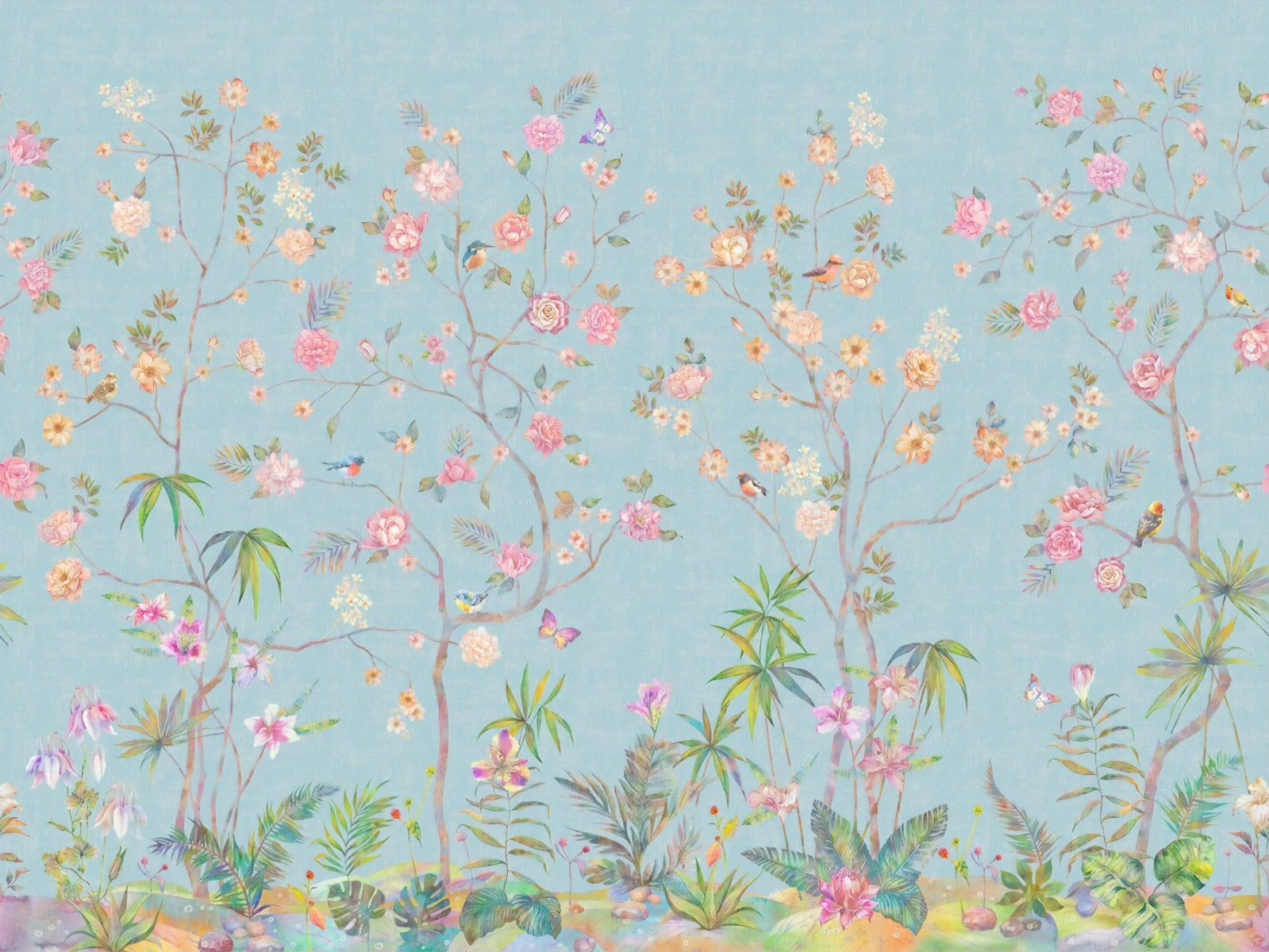 Blue Chinoiserie Elegance Wal Murals