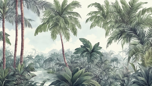 Lush Watercolor Woodlands Wall Murals