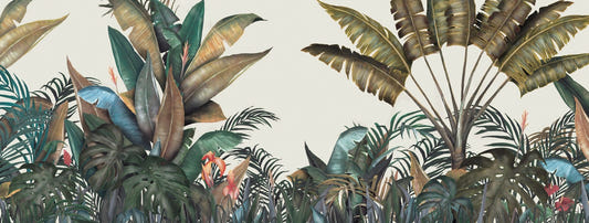 Tropical Monochrome Paradise Wallpaper Murals