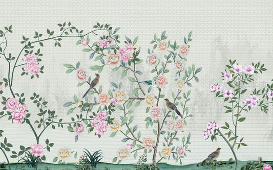 Blossoming Garden Trails Wallpaper Murals