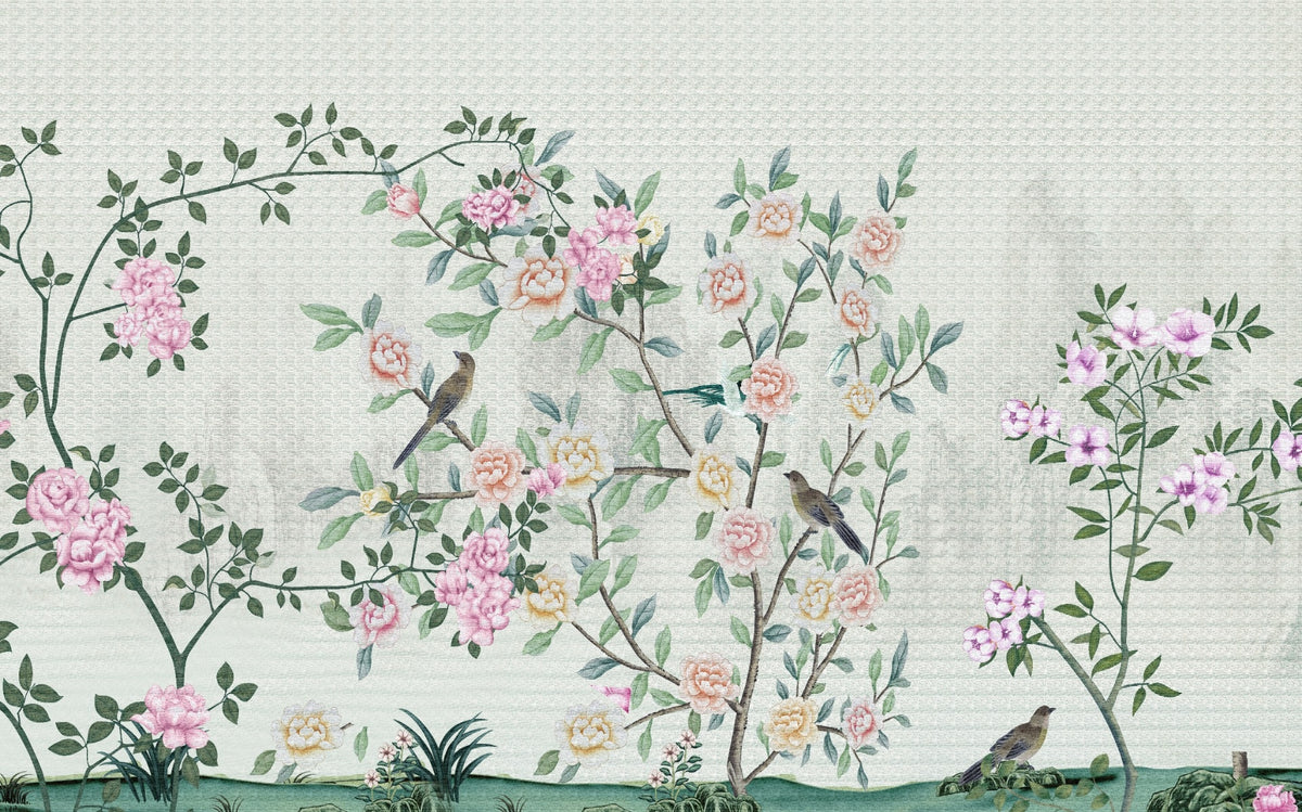 Blossoming Garden Trails Wallpaper Murals in your room
