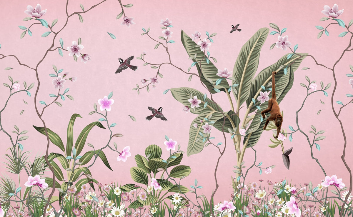 Delicate Floral Embellish Wallpaper Murals in your room
