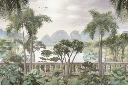Peel and stick Removable Flying Bird Sky Tropical Wallpaper