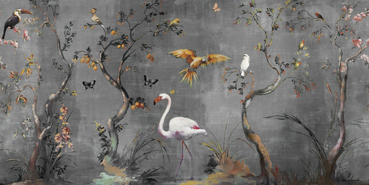 Watercolour Feathered Fables Wallpaper Murals