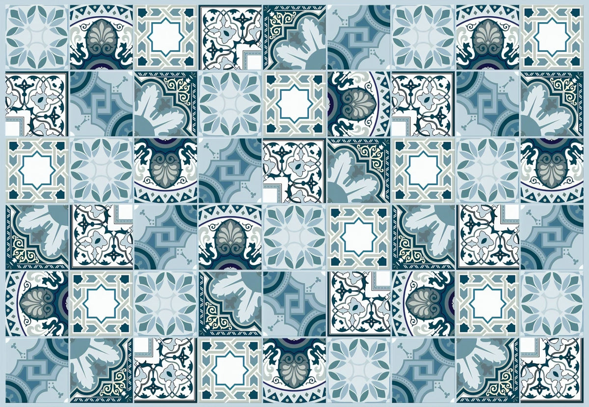 Geometric Mosaic Tile Harmony Wall Murals in your room