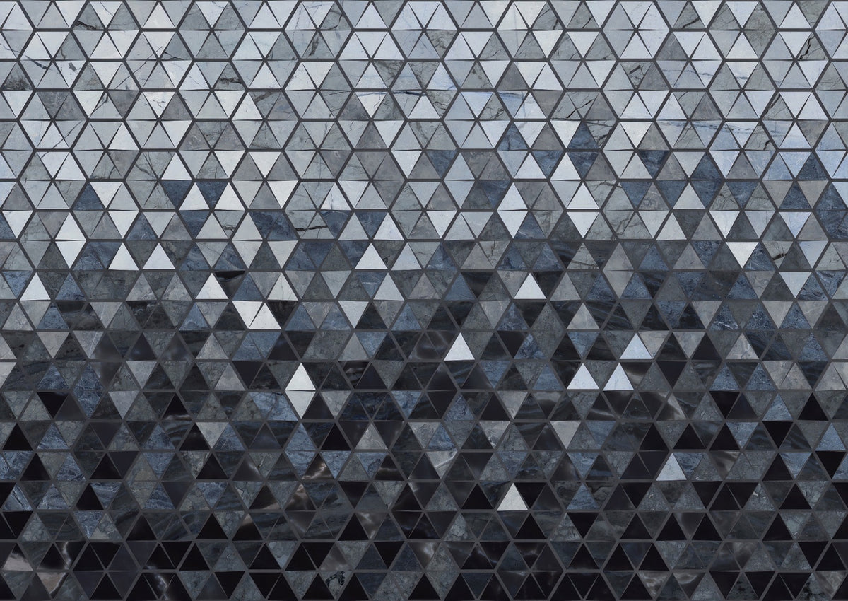 Blue Geometrical Triangle Wallpaper in your room