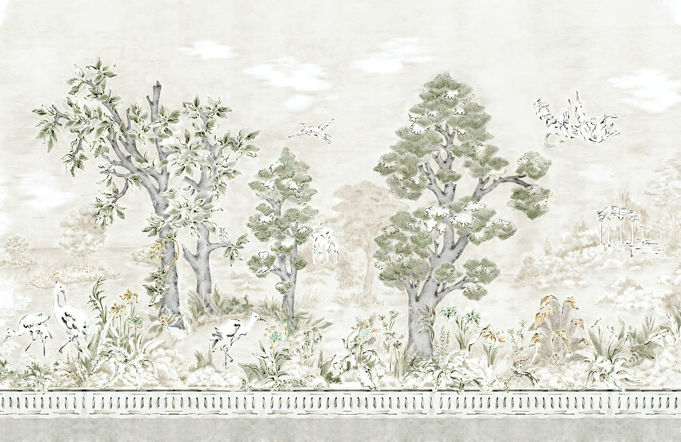 Pastel Tree Canopy Wallpaper Murals