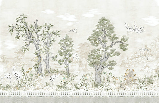 Pastel Tree Canopy Wallpaper Murals