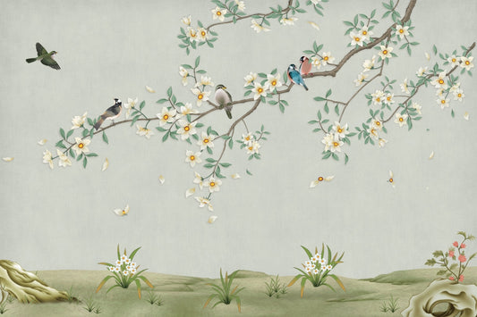 Feathered Canopy Wallpaper Murals