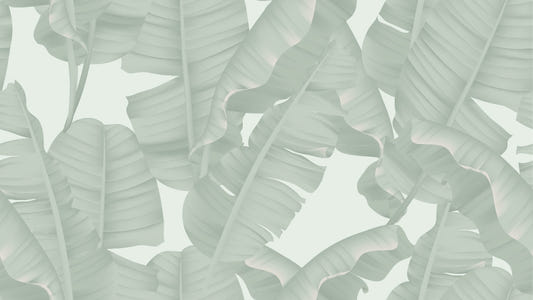 Floral Seamless Green Banana Leaves Wall Murals