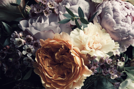 Dark Flower Bouquet Botanical Wallpaper Murals