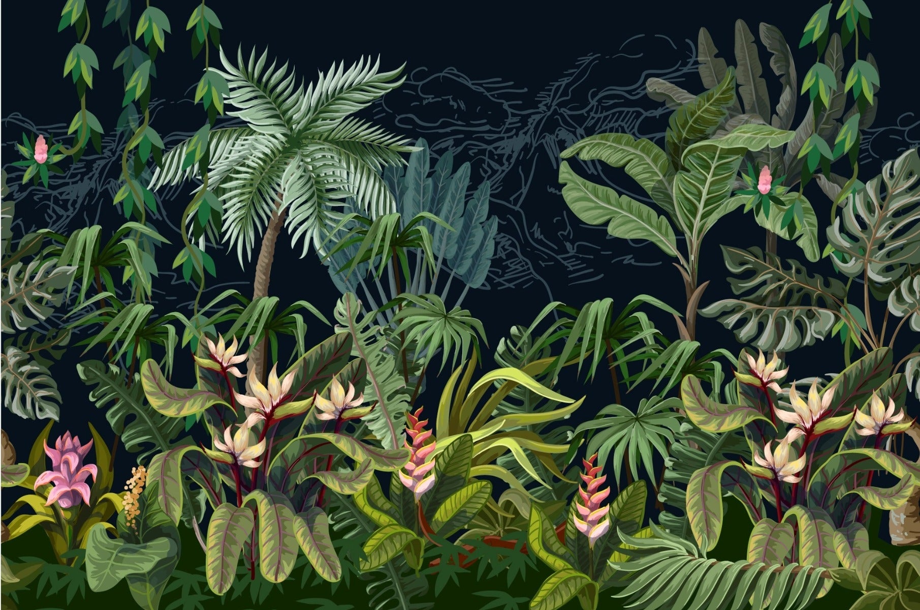 Tropical Plants View Wallpaper Murals